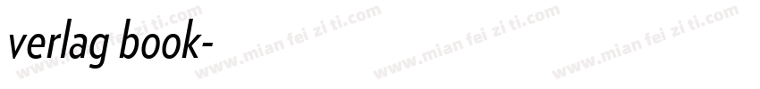 verlag book字体转换